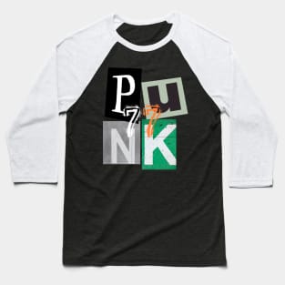 PUNK ROCK 77 COLORFUL CLIP ART Baseball T-Shirt